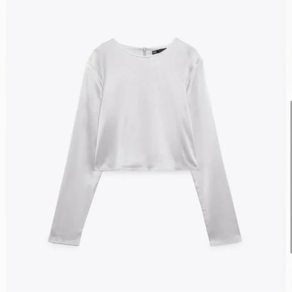 Zara Sunning Silver Co-ord & Matching Set of midi length skirt & crop top🔥🔥 - Picture 2 of 9